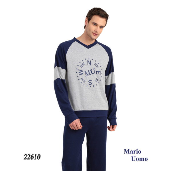 PYJAMAS mario uomo man cotton interlock 22610 ΠΡΟΪΟΝΤΑ