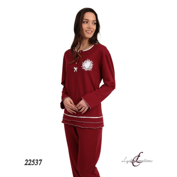 LYDIA CREATIONS ΠΥΖΑΜΑ ΓΥΝΑΙΚΕΙΑ ΒΑΜΒΑΚΕΡΗ 22537  ΜΠΟΡΝΤΟ ΠΡΟΪΟΝΤΑ