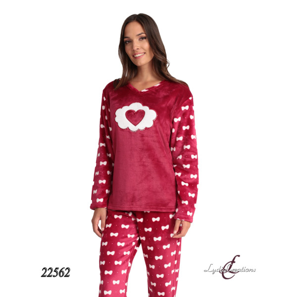 LYDIA CREATIONS ΦΛΙΣ  ΠΥΖΑΜΑ 22562 μπορντο ΠΡΟΪΟΝΤΑ