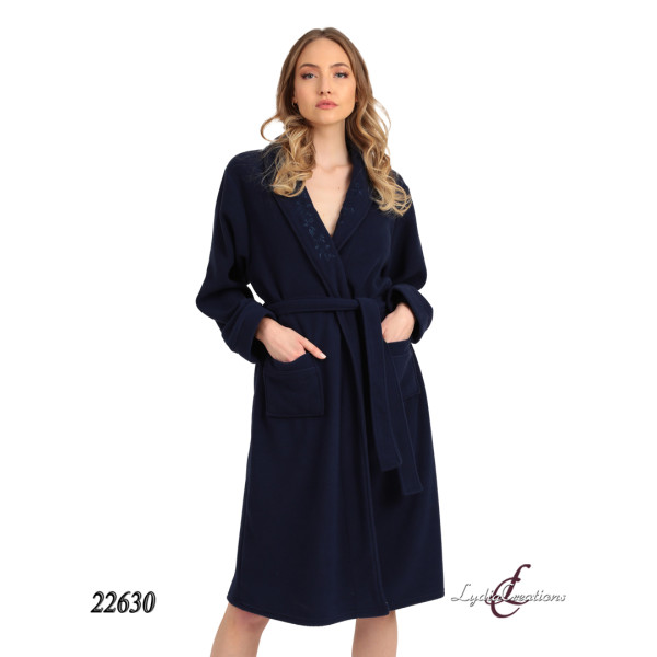 LYDIA CREATIONS ROBE fleece WOMAN blue 22630 ΠΡΟΪΟΝΤΑ